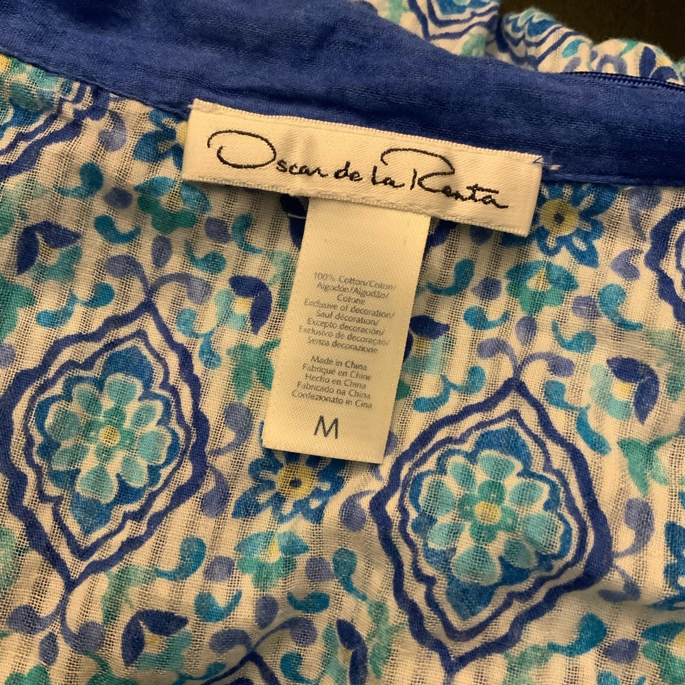 Oscar de la Renta cotton shirt robe. Size M - Picture 6 of 6